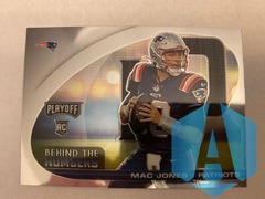 2021 Panini Playoff Football Mac Jones RC Rookie #BTN-MJO Behind The Numbers